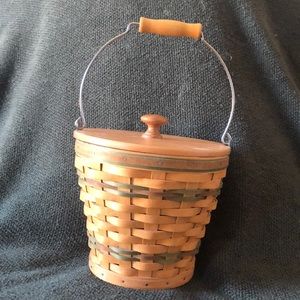 2002 Longaberger Sage Autumn Pail.
